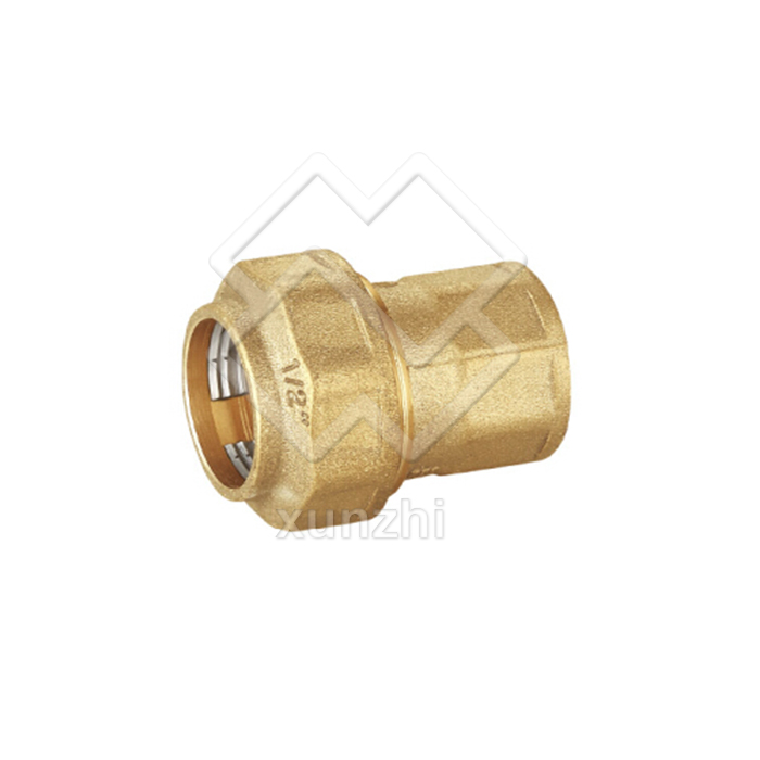 XGJ02002 Gas brass push swivel half union tube fitting