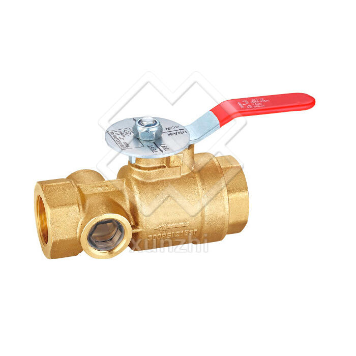 XFM03001 Brass Ball Valve with red handle