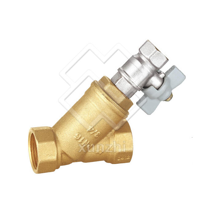 XFM05002 Hot sale high quality filter ball check valve brass y type strainer water valve
