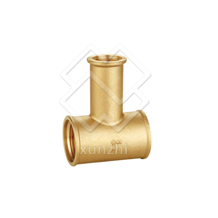 XGJ01019 Brass tee quick fitting 3 way elbow fittingfuel threaded fitting