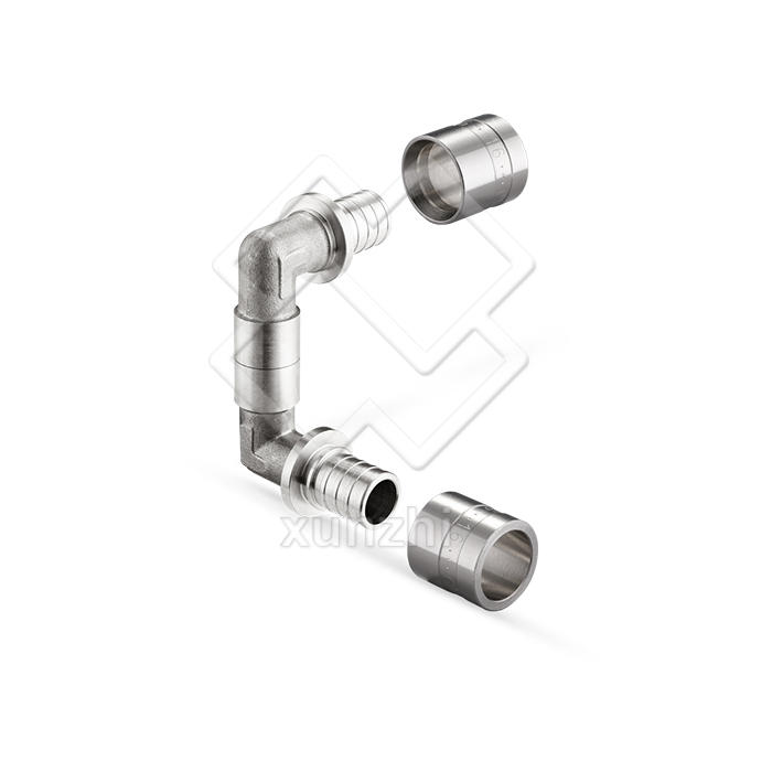 XGJ03007 China stainless steel high pressure hydraulic fluid connectors accessories tee way bite type compression connectors