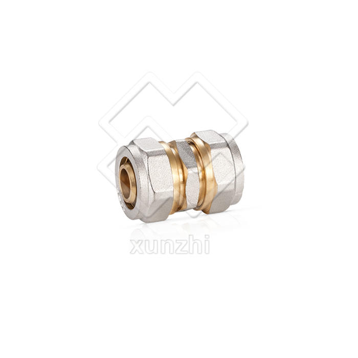 XGJ04010 Compression fitting 1/2 inch PEX-AL-PEX Equal Coupling brass fittings