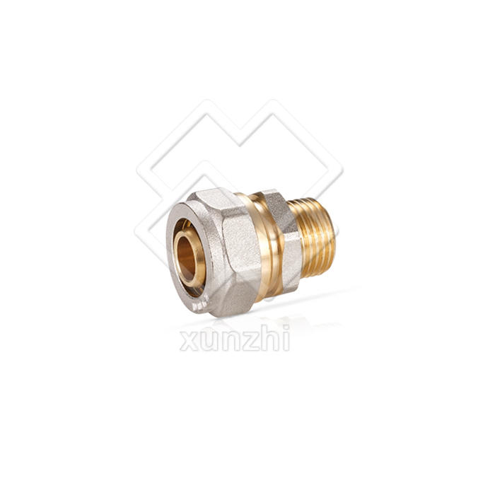 XGJ04012 Brass compression fittings male straight connectors for PEX-AL-PEX pipe