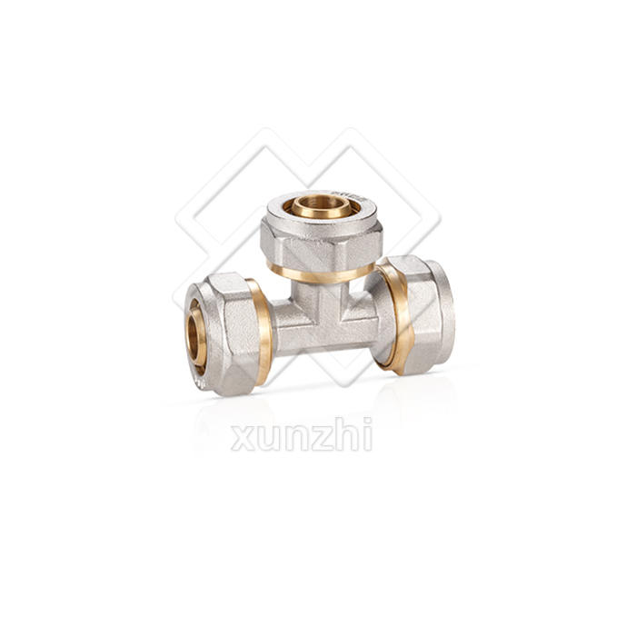 XGJ04018 pex al pex pipe brass parts copper pipe press fitting tube connector brass compression pipe fitting brass barb hose fitting