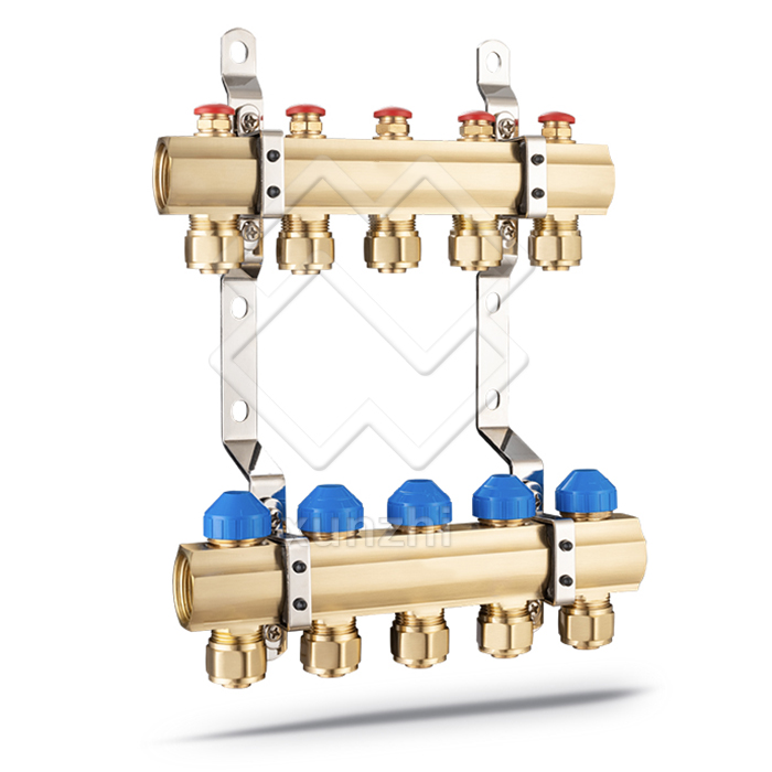 Factory Brass Manifolds Water Distribution Collector Pex Pipe Manifold with  Manual Control Valve for Water Floor Heating - China Brass Floor Heating  Manifold, Underfloor Heating Manifold